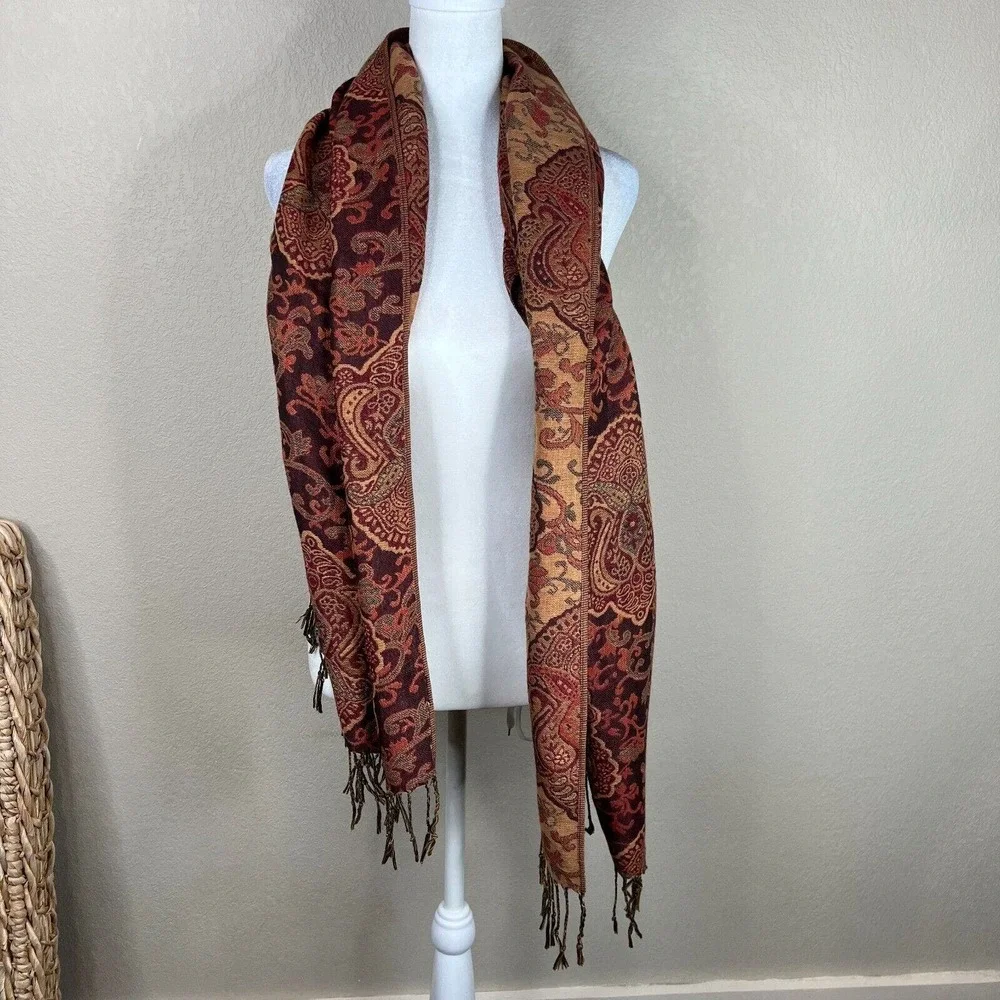 Fashion Outlined‎ Pashmina Paisley Scarf Shawl Wrap Multicolor One Size